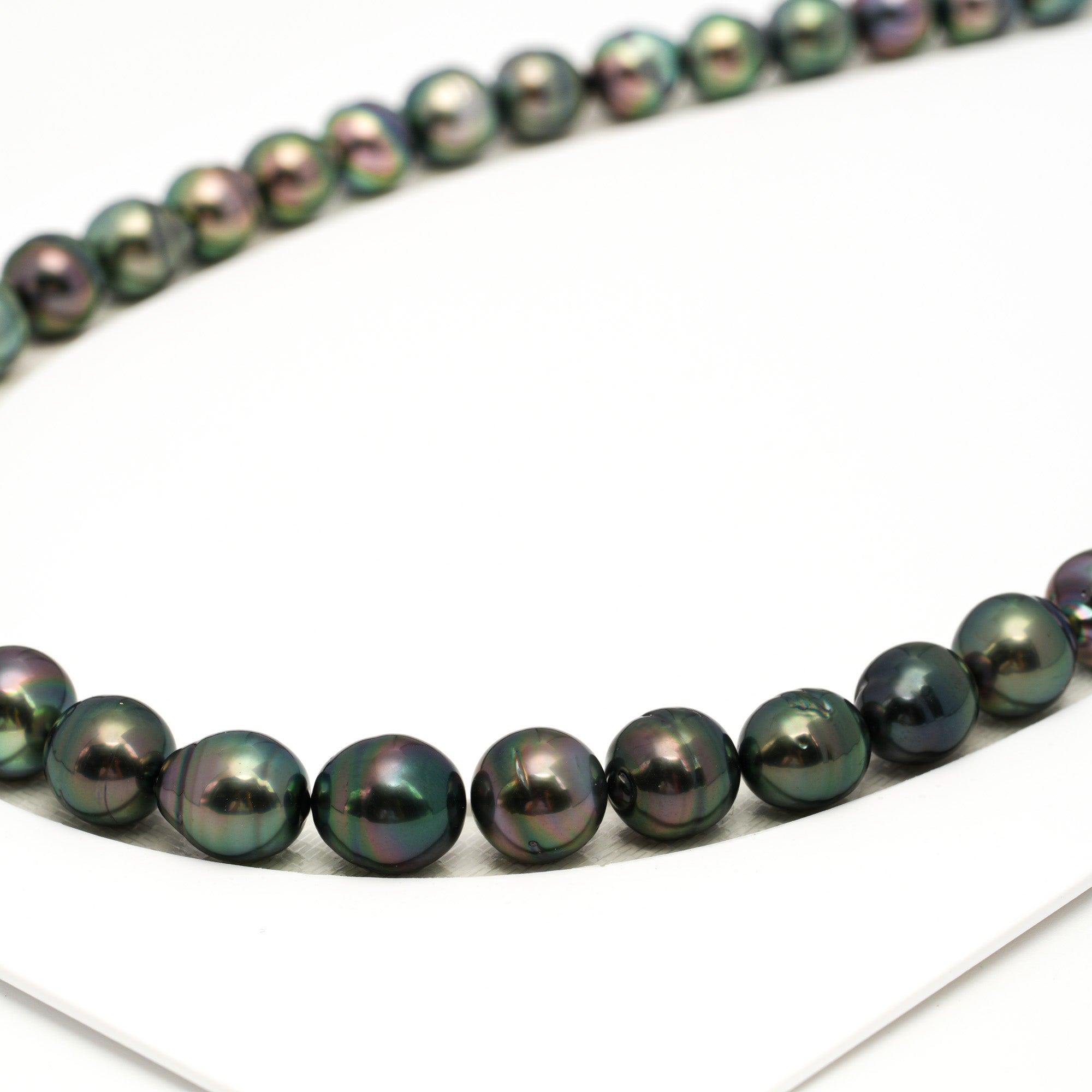 41pcs Peacock 8-11mm - CL/SB AAA Quality Tahitian Pearl Necklace NL1718 TH5