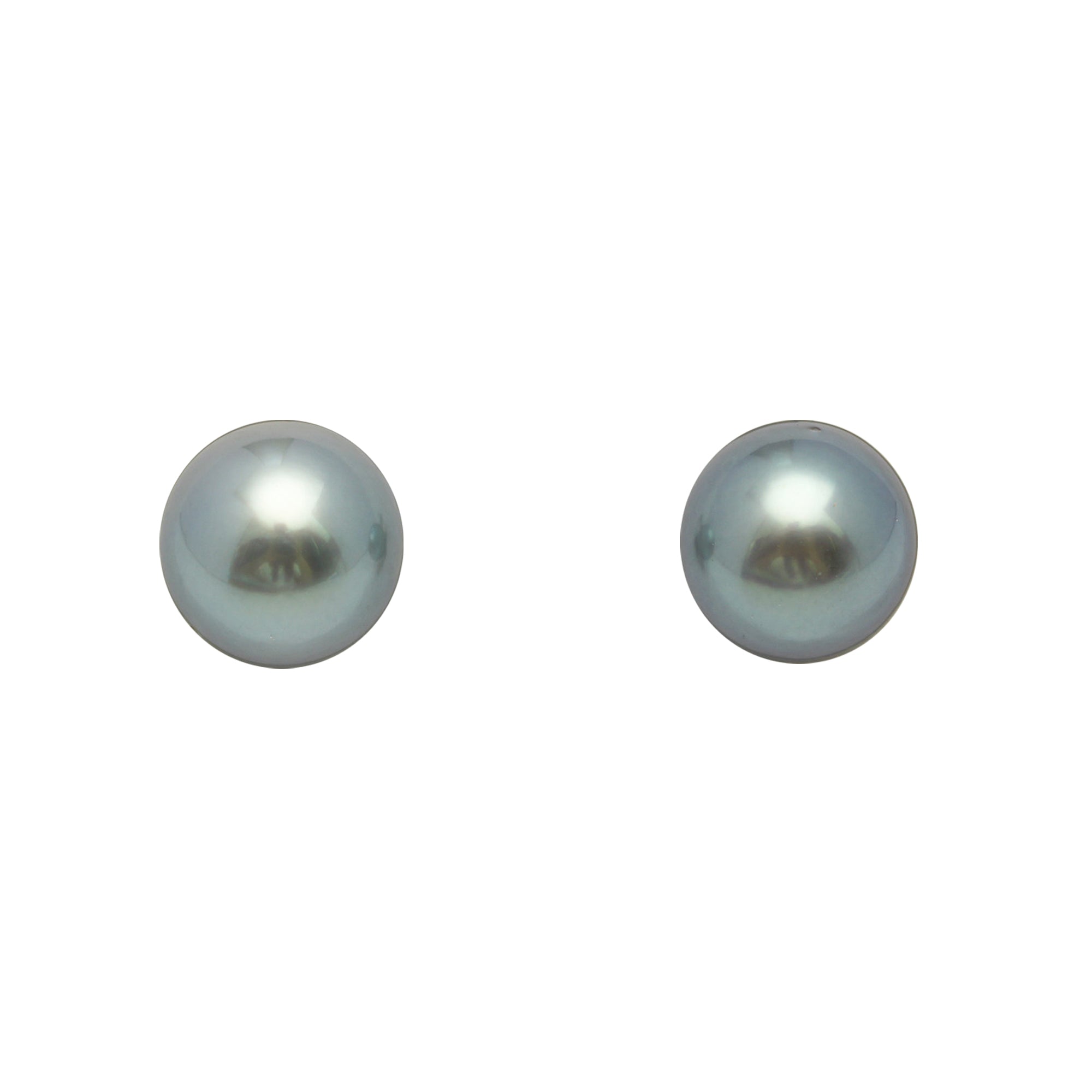 2pcs "High Luster" Blue 8.3-8.5mm - RSR AAA/AA Quality Tahitian Pearl Earring Jewelry ER1920 LP2