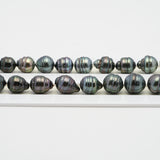 38pcs Green & Light 8-11mm - CL AAA/AA Quality Tahitian Pearl Necklace NL1251 OR3