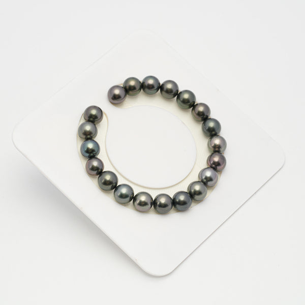 20pcs Gray 8-9mm - SR AAA/AA Quality Tahitian Pearl Bracelet BR2115