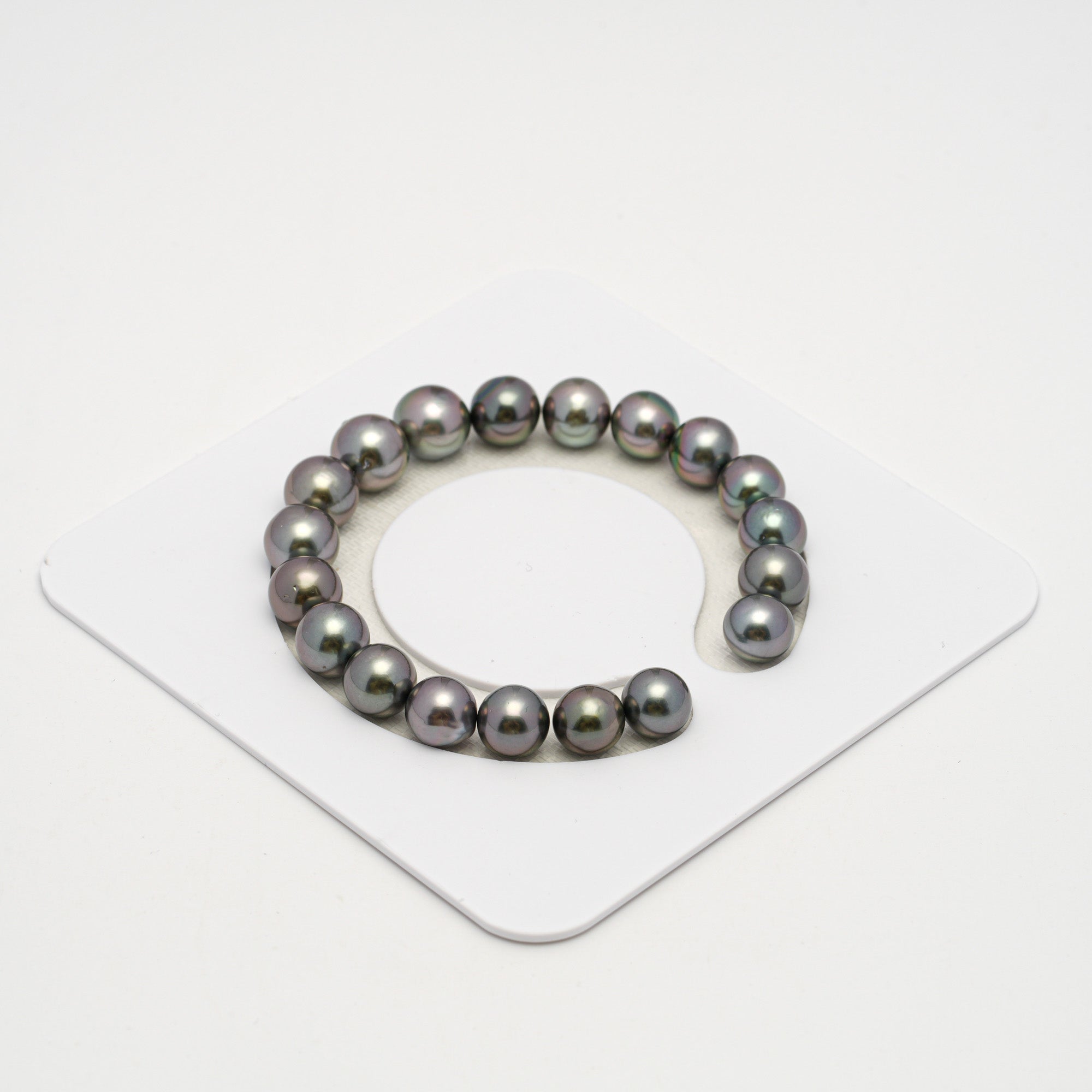 19pcs "High Luster" Cherry 9-10mm - SR/NR AAA/AA Quality Tahitian Pearl Bracelet BR2219 OR10