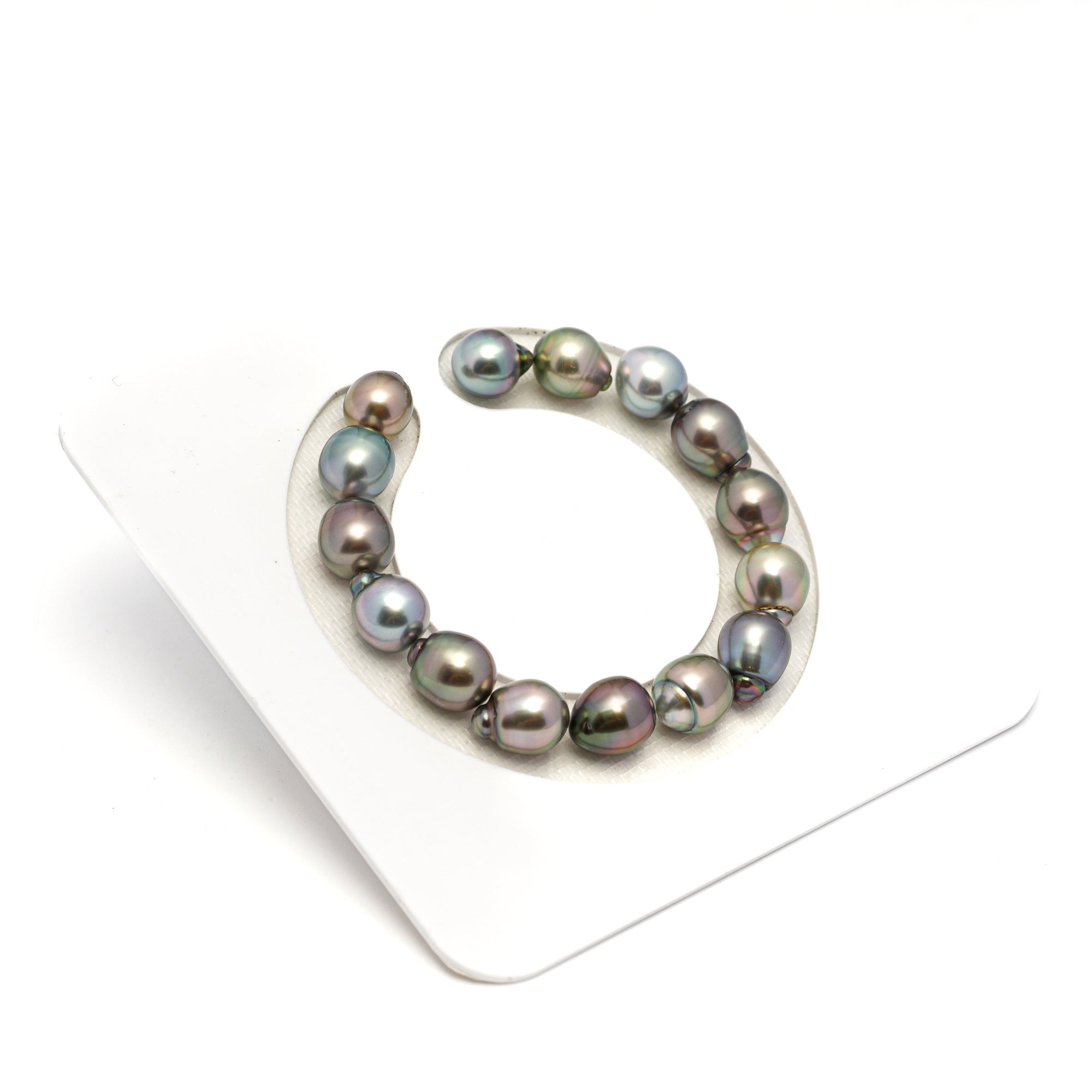 15pcs Pastel 9mm - CL/SB AAA/TOP Quality Tahitian Pearl Bracelet BR2258