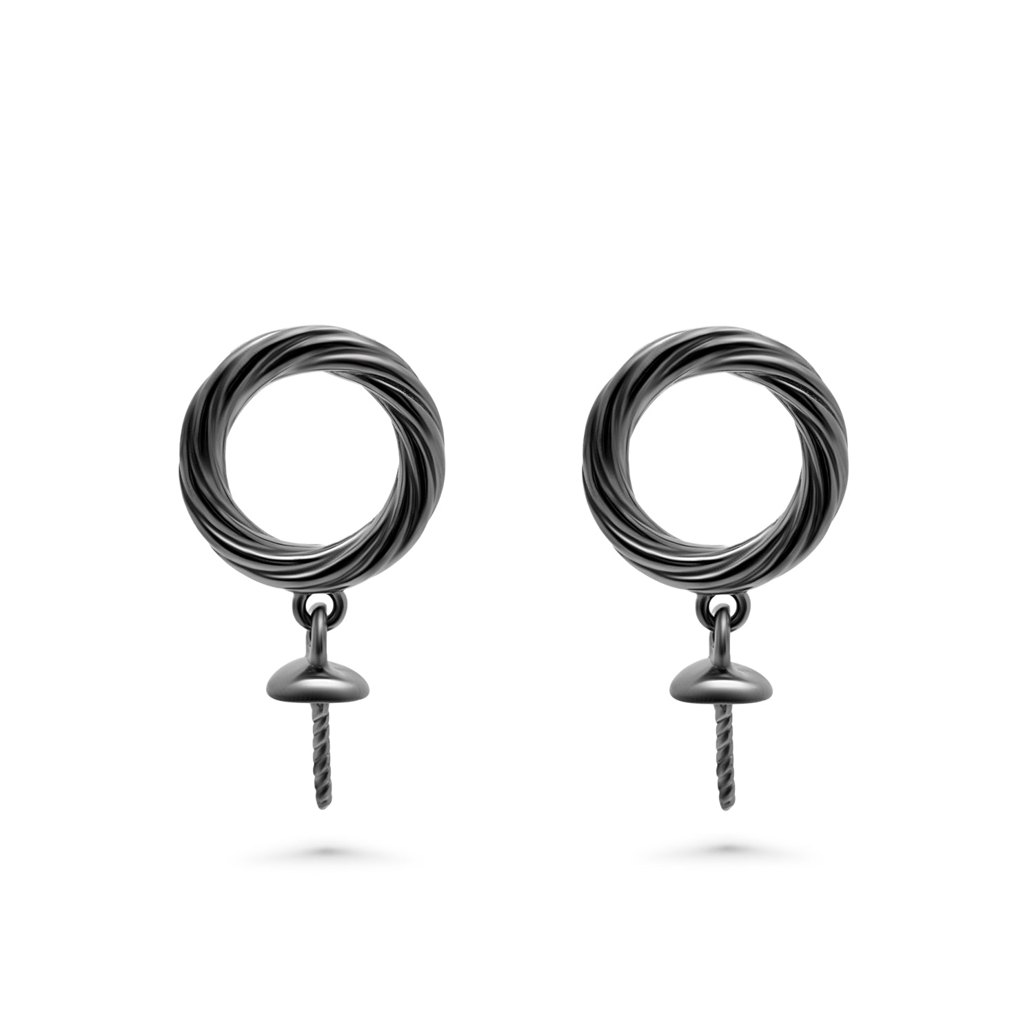Dangle Earring Bails 925 Silver for Pearl SC289