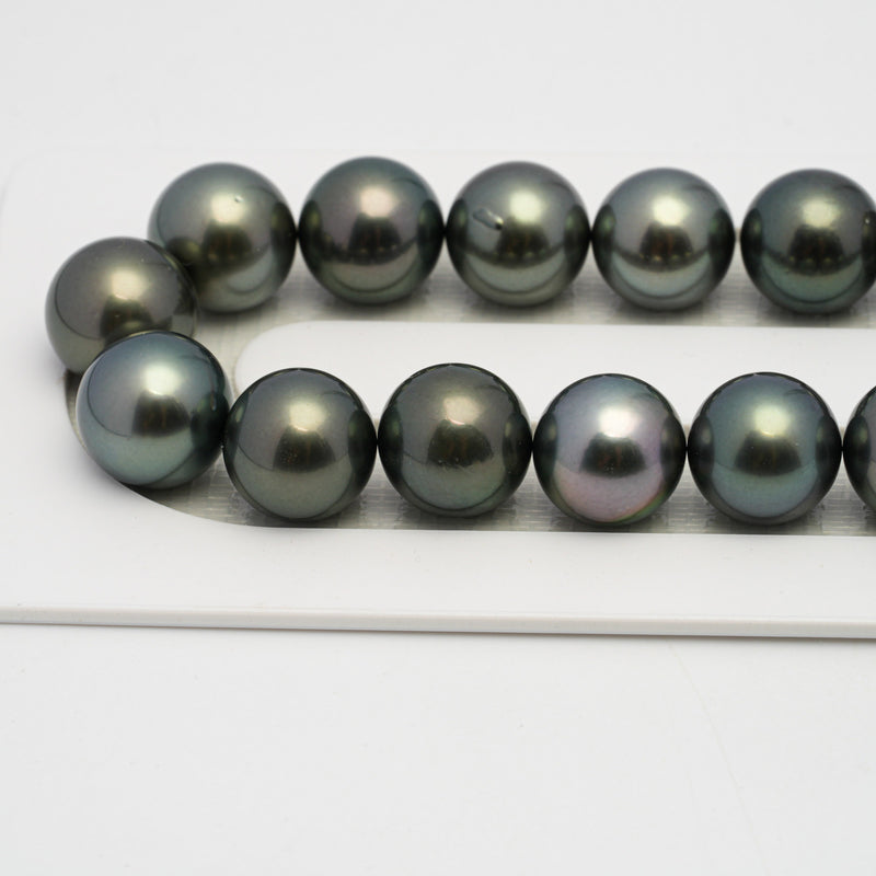 37pcs Mix Green 11-12mm - RSR AAA/AA Quality Tahitian Pearl Necklace NL1438 CMP1