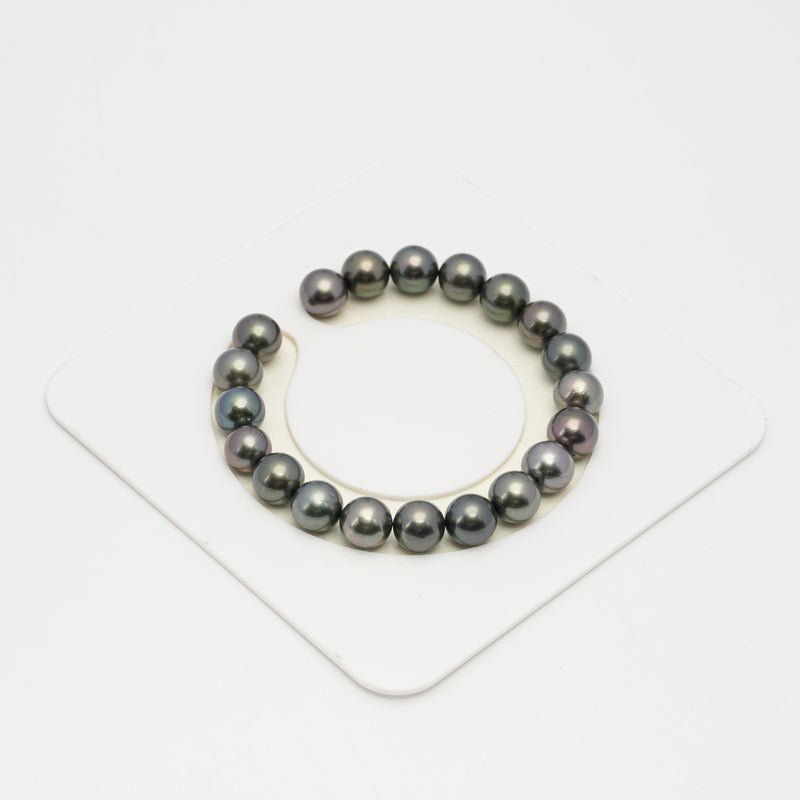 20pcs Gray 8-9mm - SR AAA/AA Quality Tahitian Pearl Bracelet BR2115