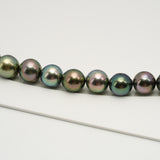 41pcs "High Luster" Multicolor 9-11mm - NR AAA/AA Quality Tahitian Pearl Necklace NL1565 OR10