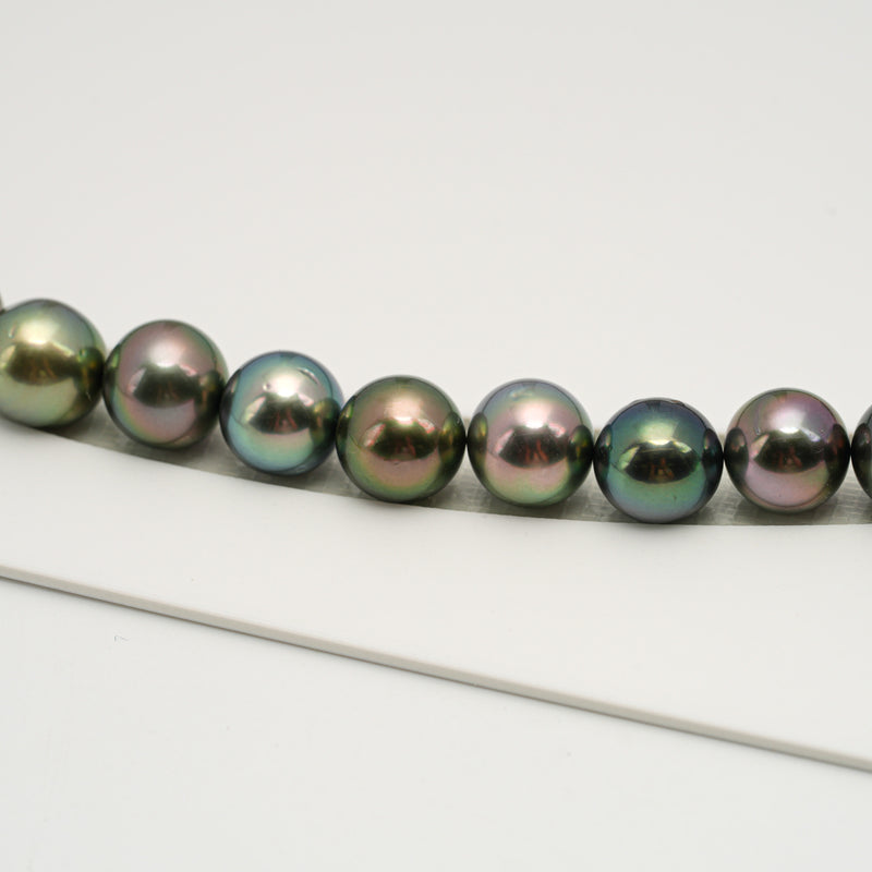 41pcs "High Luster" Multicolor 9-11mm - NR AAA/AA Quality Tahitian Pearl Necklace NL1565 OR10