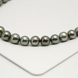 47pcs "High Luster" Green 8-11mm - SR/NR AAA/AA Quality Tahitian Pearl Necklace NL1591 OR10