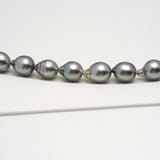 36pcs "High Luster" Silver Mix 9-11mm - CL/SB AAA/AA Quality Tahitian Pearl Necklace NL1599 HL3