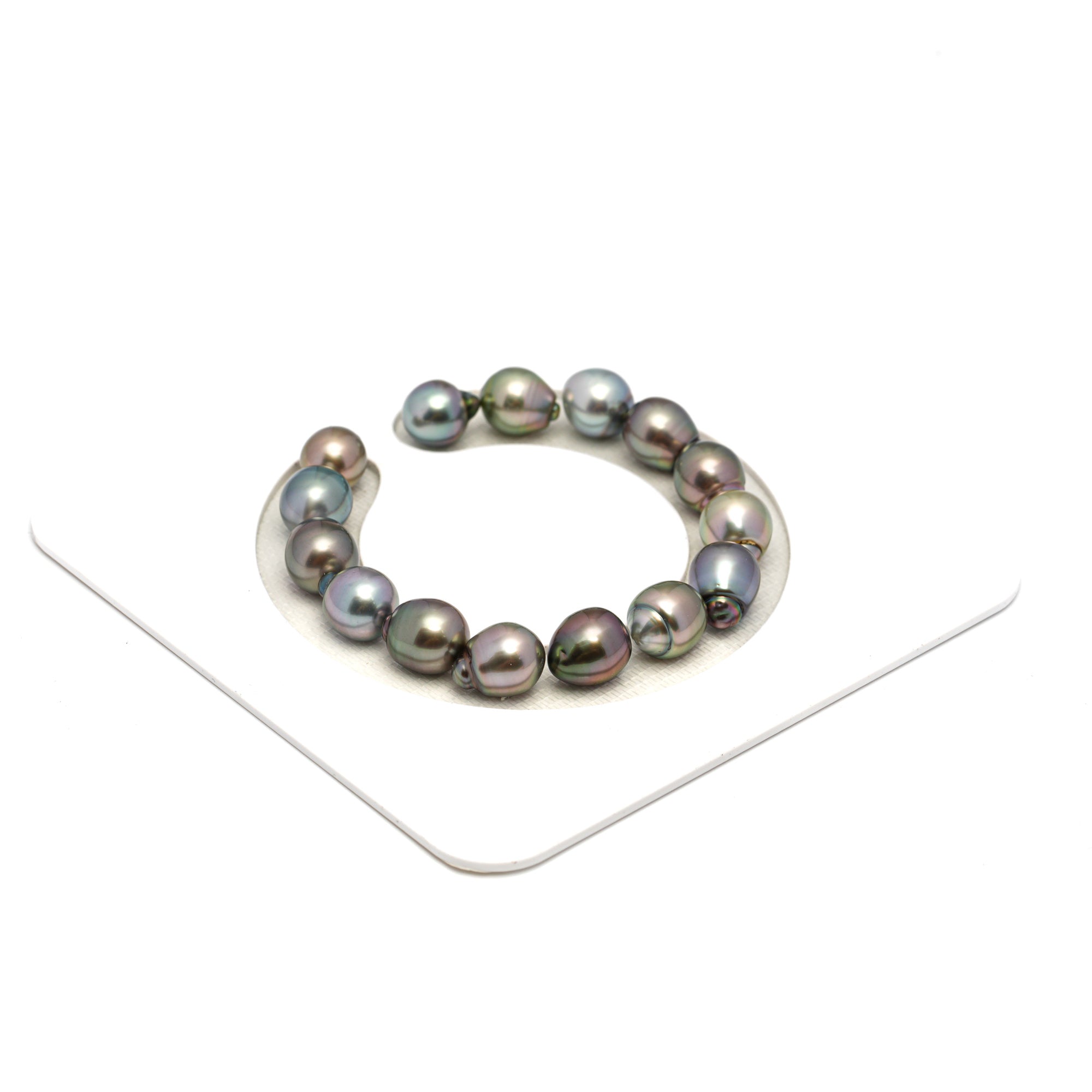 15pcs Pastel 9mm - CL/SB AAA/TOP Quality Tahitian Pearl Bracelet BR2258