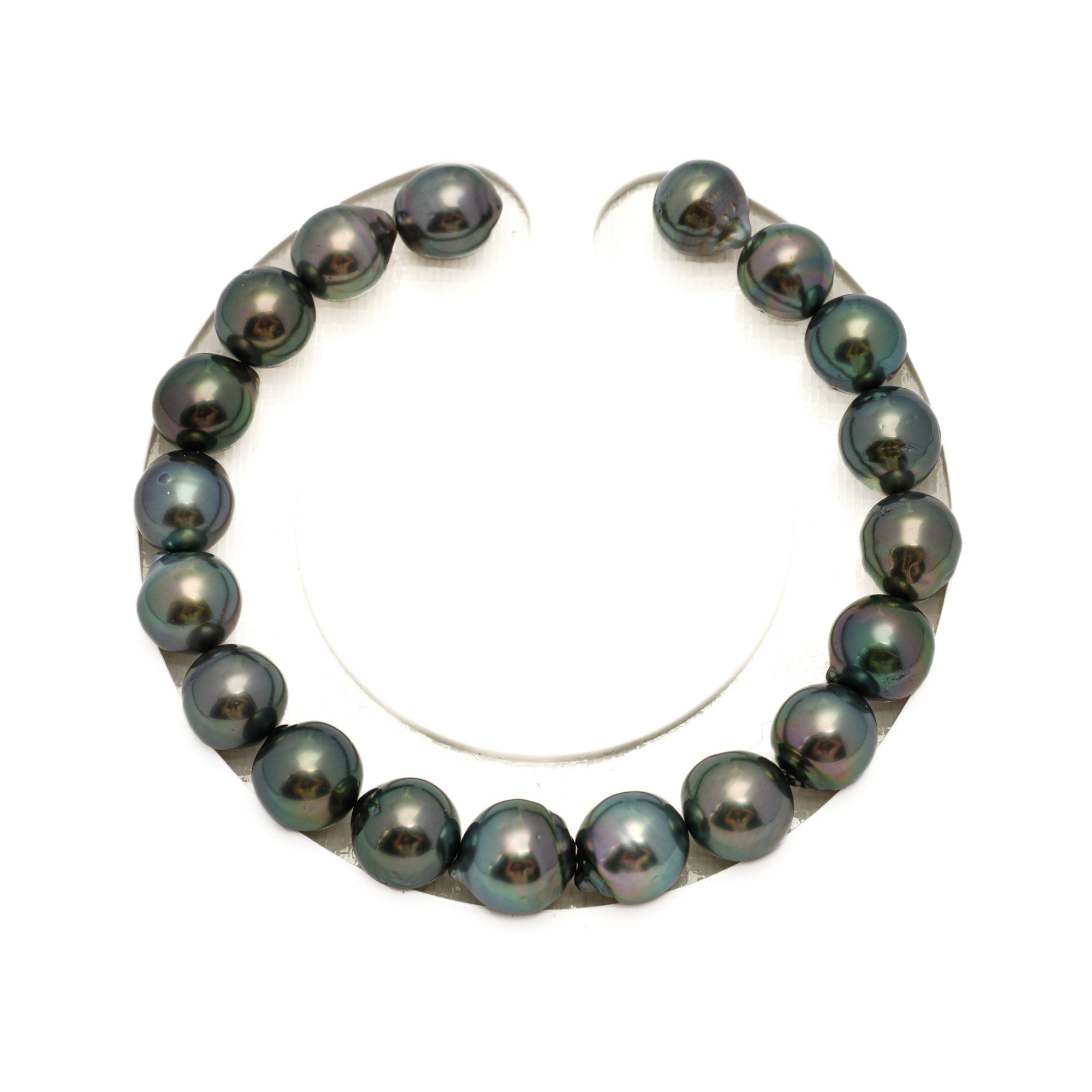19pcs Green 8-9mm - SB AAA/AA Quality Tahitian Pearl Bracelet BR2290 HL4