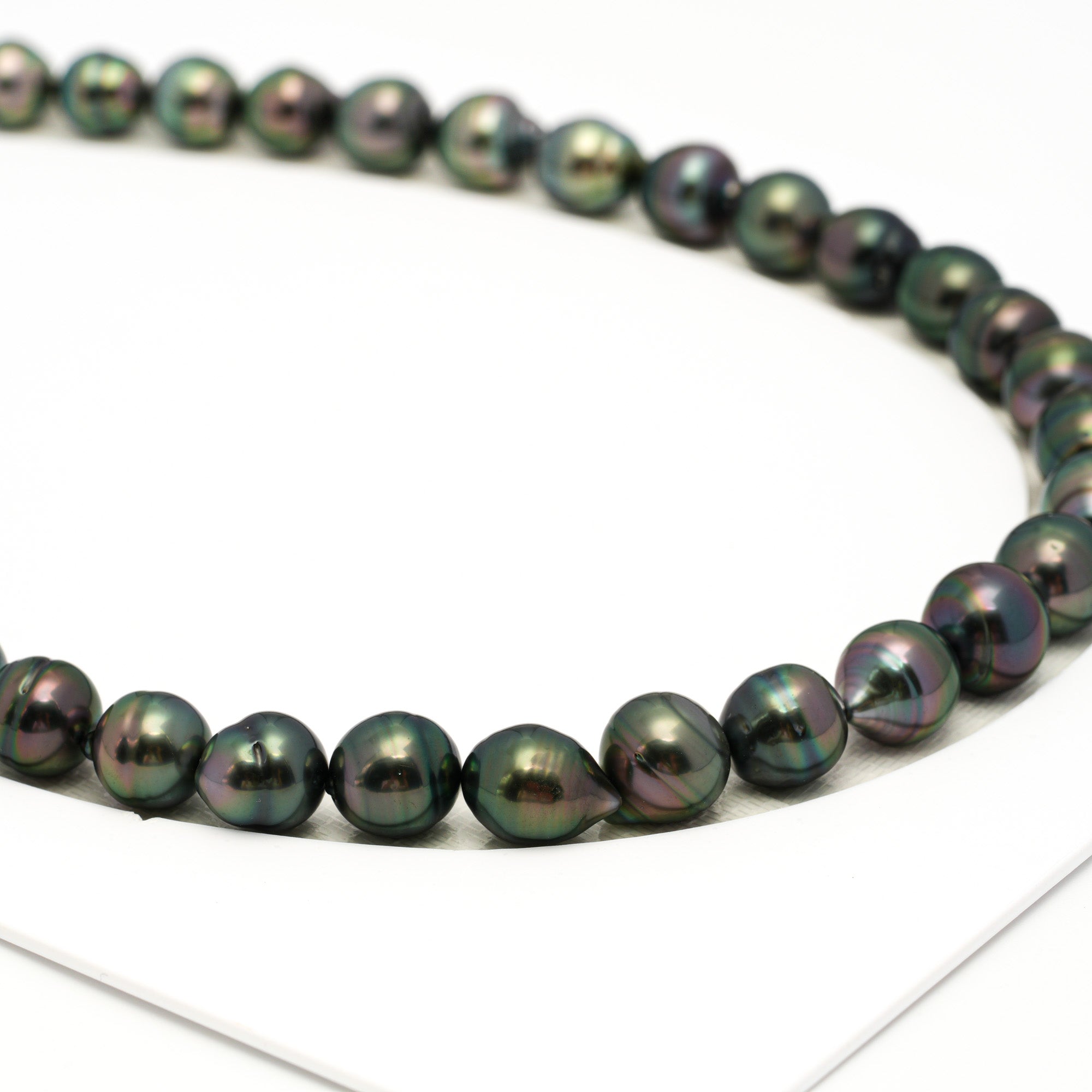 41pcs Peacock 8-11mm - CL/SB AAA Quality Tahitian Pearl Necklace NL1718 TH5