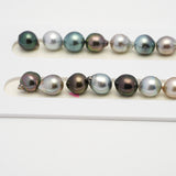 45pcs "High Luster" Multicolor 8-10mm - SB AAA/AA Quality Tahitian Pearl Necklace NL1501 THMIX2.6