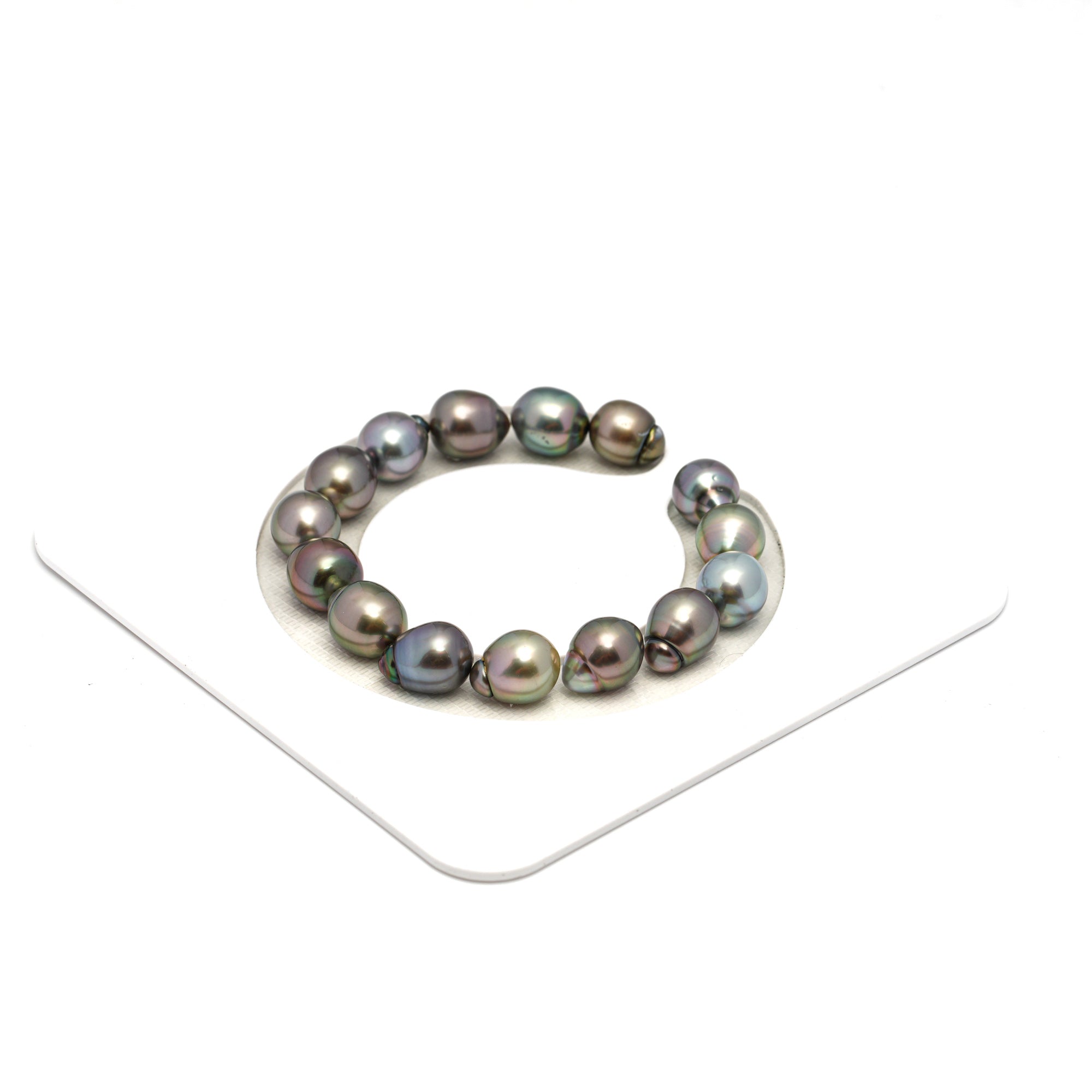 15pcs Pastel 9mm - CL/SB AAA/TOP Quality Tahitian Pearl Bracelet BR2258