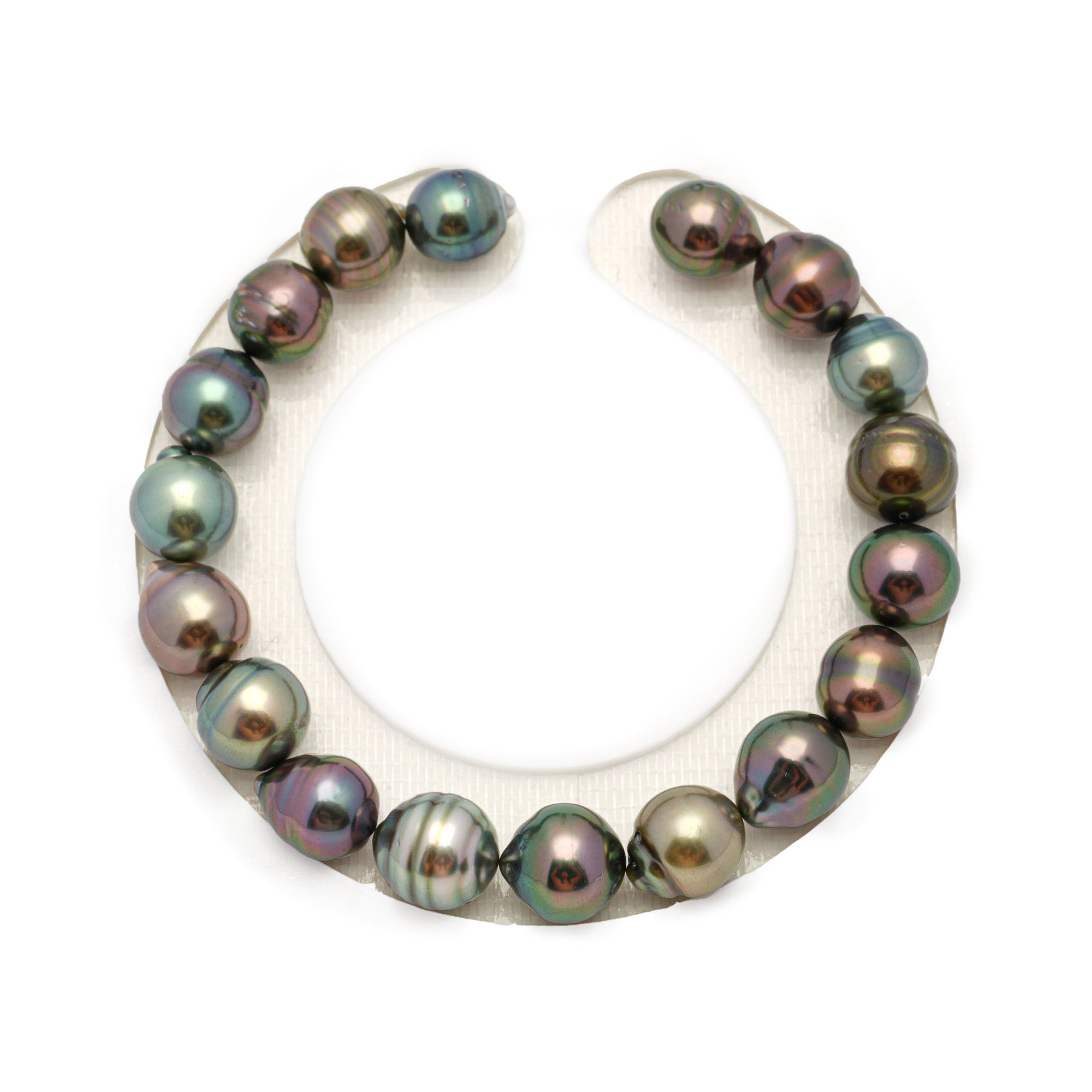 18pcs "Top Luster" Multicolor 8-10mm - CL/SB AAA/AA Quality Tahitian Pearl Bracelet BR2130 THMIX1
