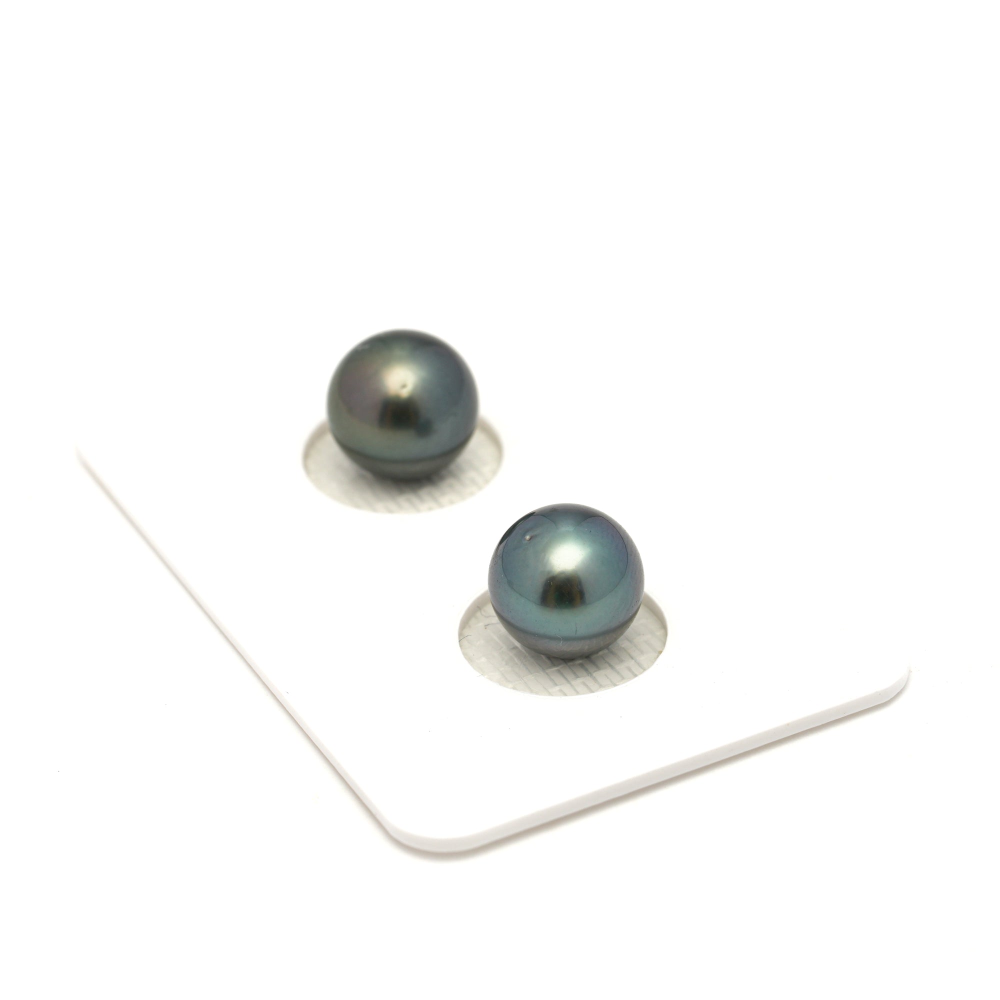 2pcs Blue 9.1-9.4mm - RSR AAA Quality Tahitian Pearl Pair ER1740