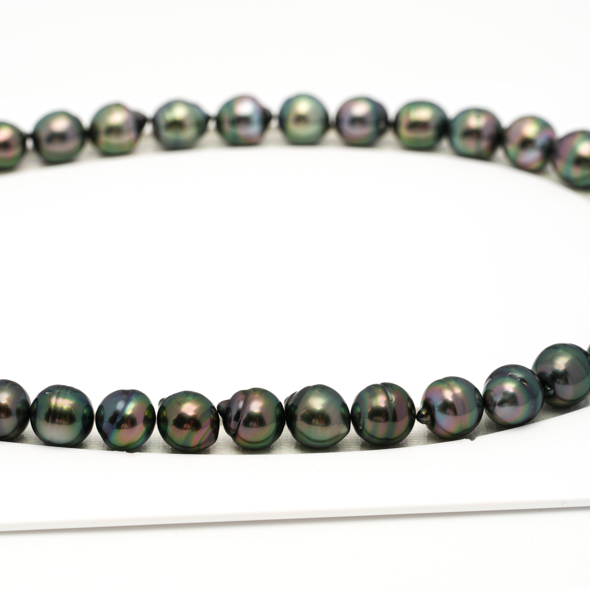 41pcs Peacock 8-11mm - CL/SB AAA Quality Tahitian Pearl Necklace NL1718 TH5