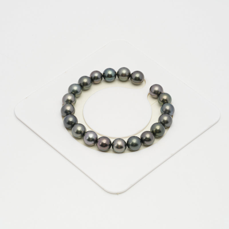 20pcs Gray 8-9mm - SR AAA/AA Quality Tahitian Pearl Bracelet BR2115