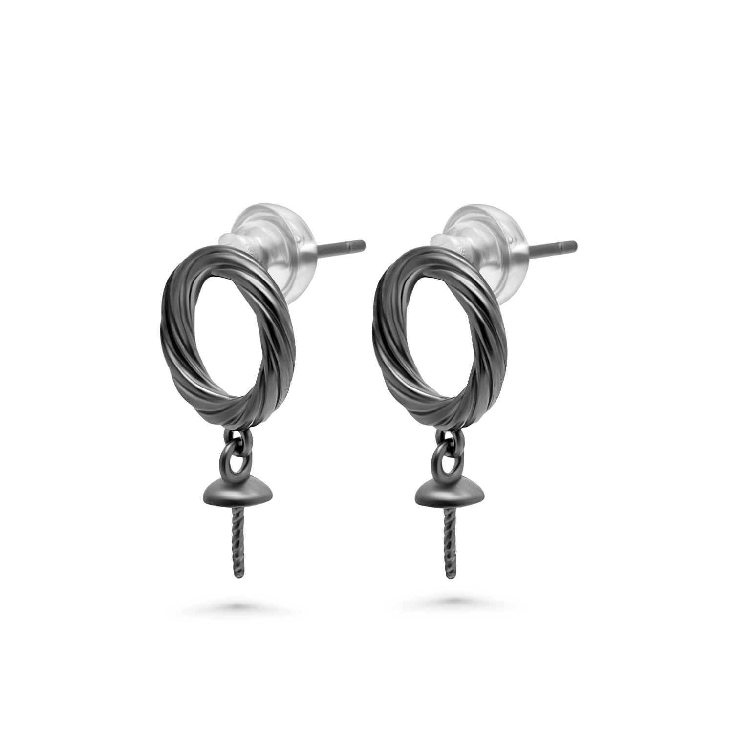 Dangle Earring Bails 925 Silver for Pearl SC289