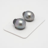 2pcs Gray 13.2-13.4mm - SB AAA Quality Tahitian Pearl Pair ER1477 THMIX2