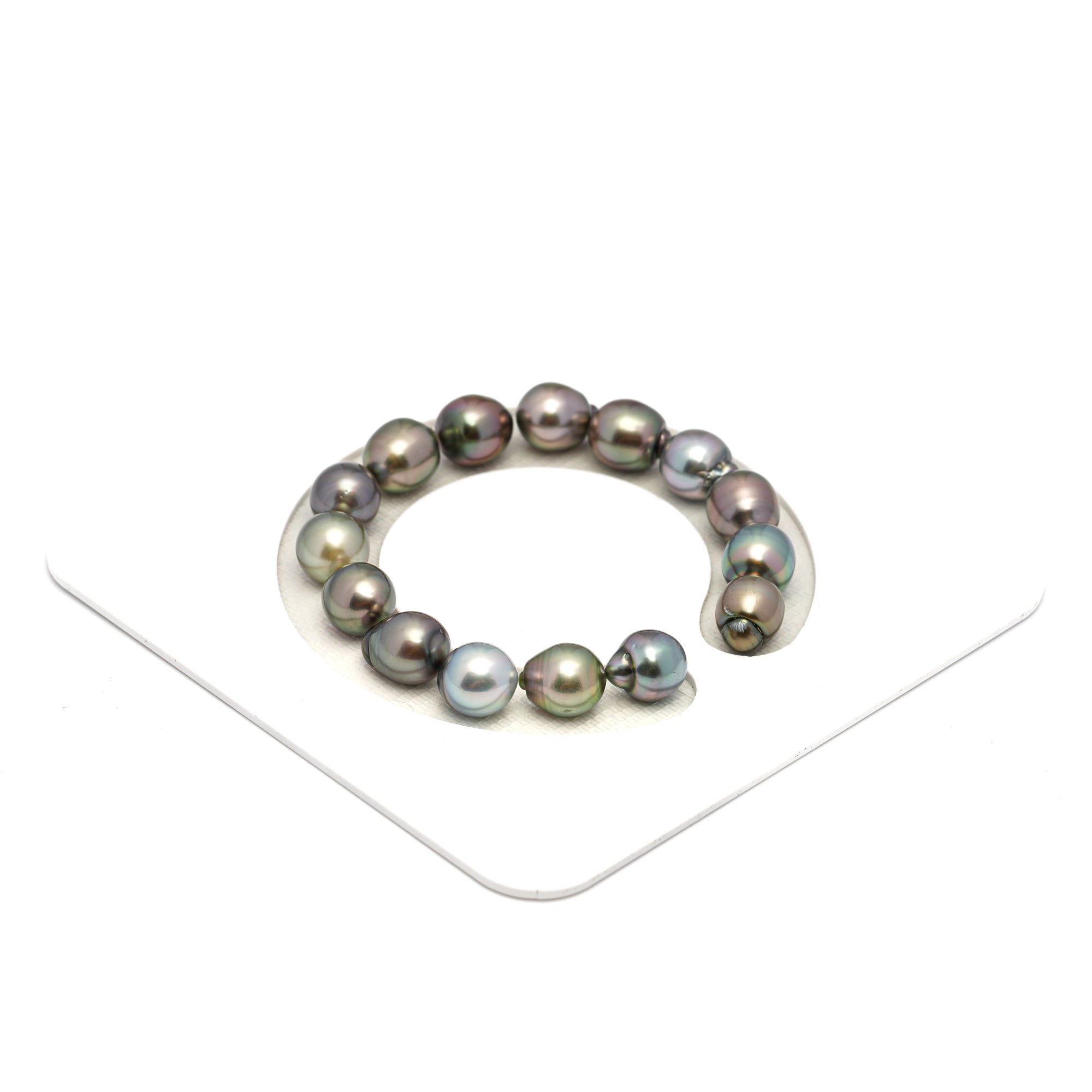 15pcs Pastel 9mm - CL/SB AAA/TOP Quality Tahitian Pearl Bracelet BR2258