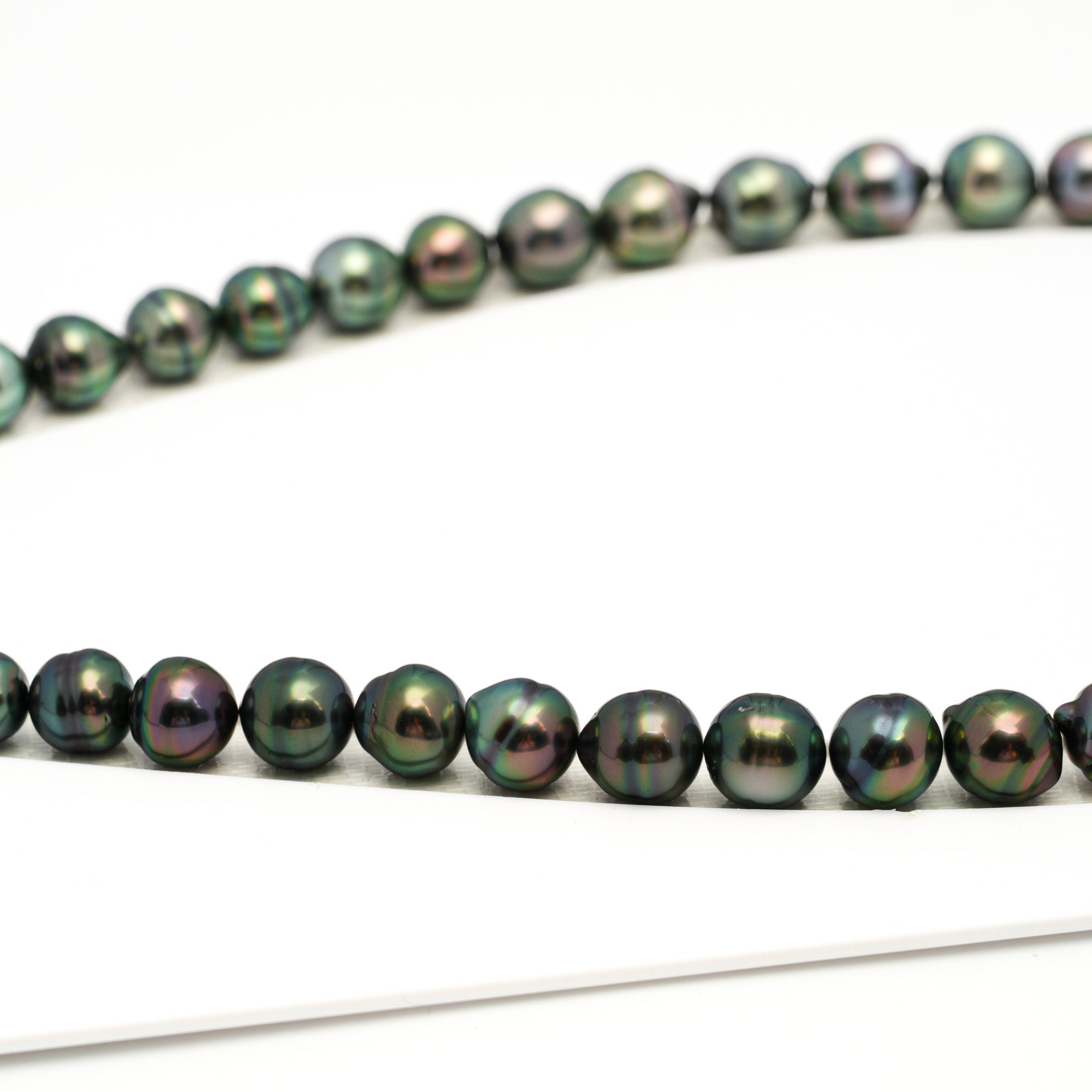 41pcs Peacock 8-11mm - CL/SB AAA Quality Tahitian Pearl Necklace NL1718 TH5