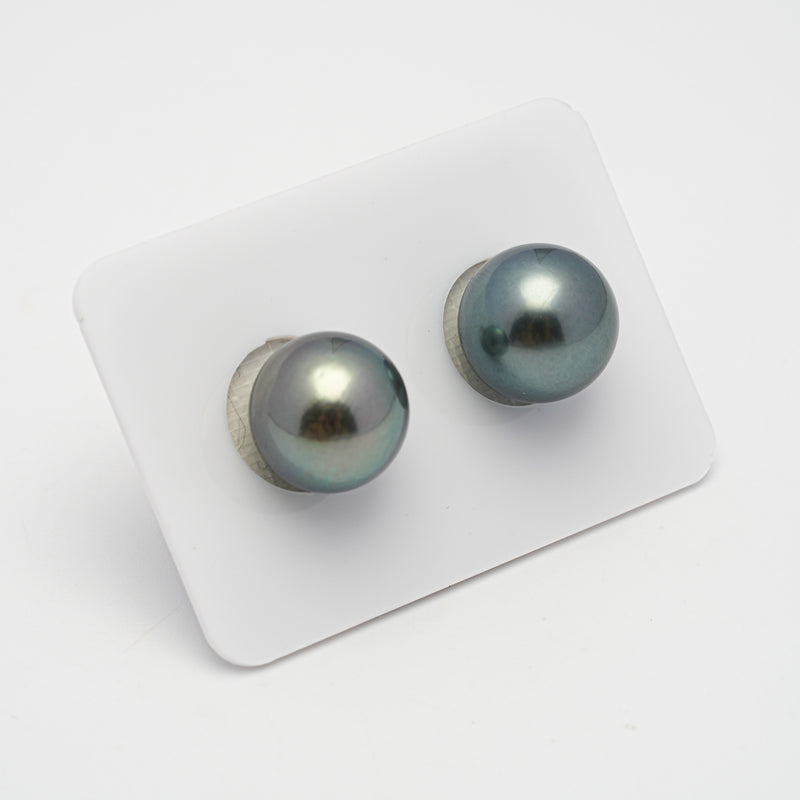 2pcs Light 12.4-12.5mm - RSR AAA/AA Quality Tahitian Pearl Pair ER1487