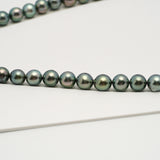 47pcs "High Luster" Green 8-11mm - SR/NR AAA/AA Quality Tahitian Pearl Necklace NL1591 OR10