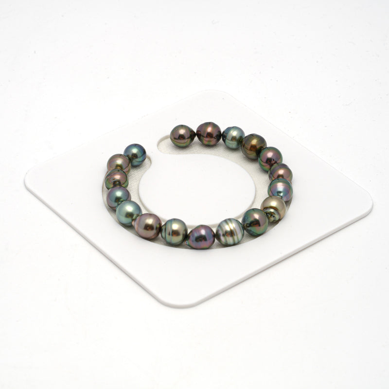 18pcs "Top Luster" Multicolor 8-10mm - CL/SB AAA/AA Quality Tahitian Pearl Bracelet BR2130 THMIX1