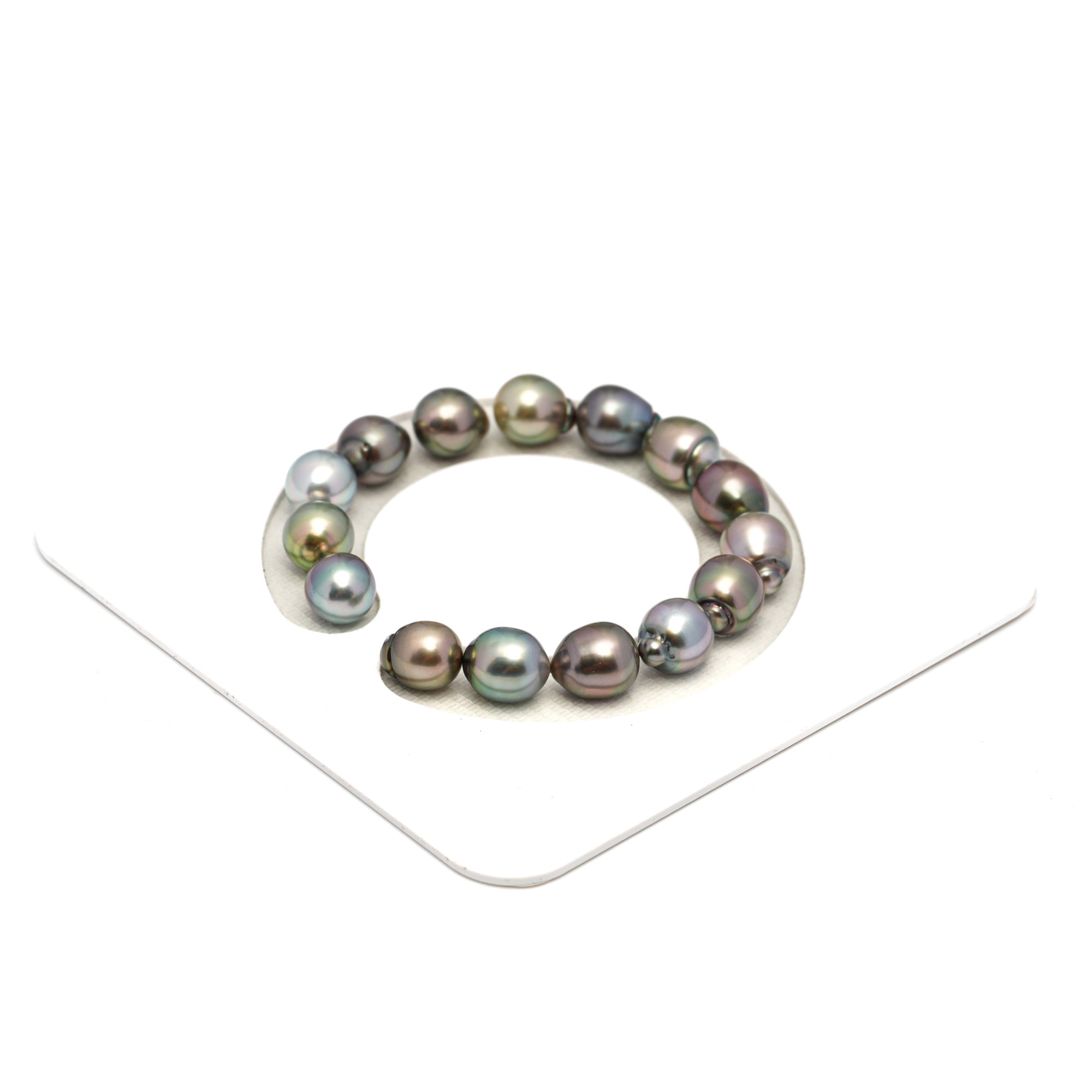 15pcs Pastel 9mm - CL/SB AAA/TOP Quality Tahitian Pearl Bracelet BR2258