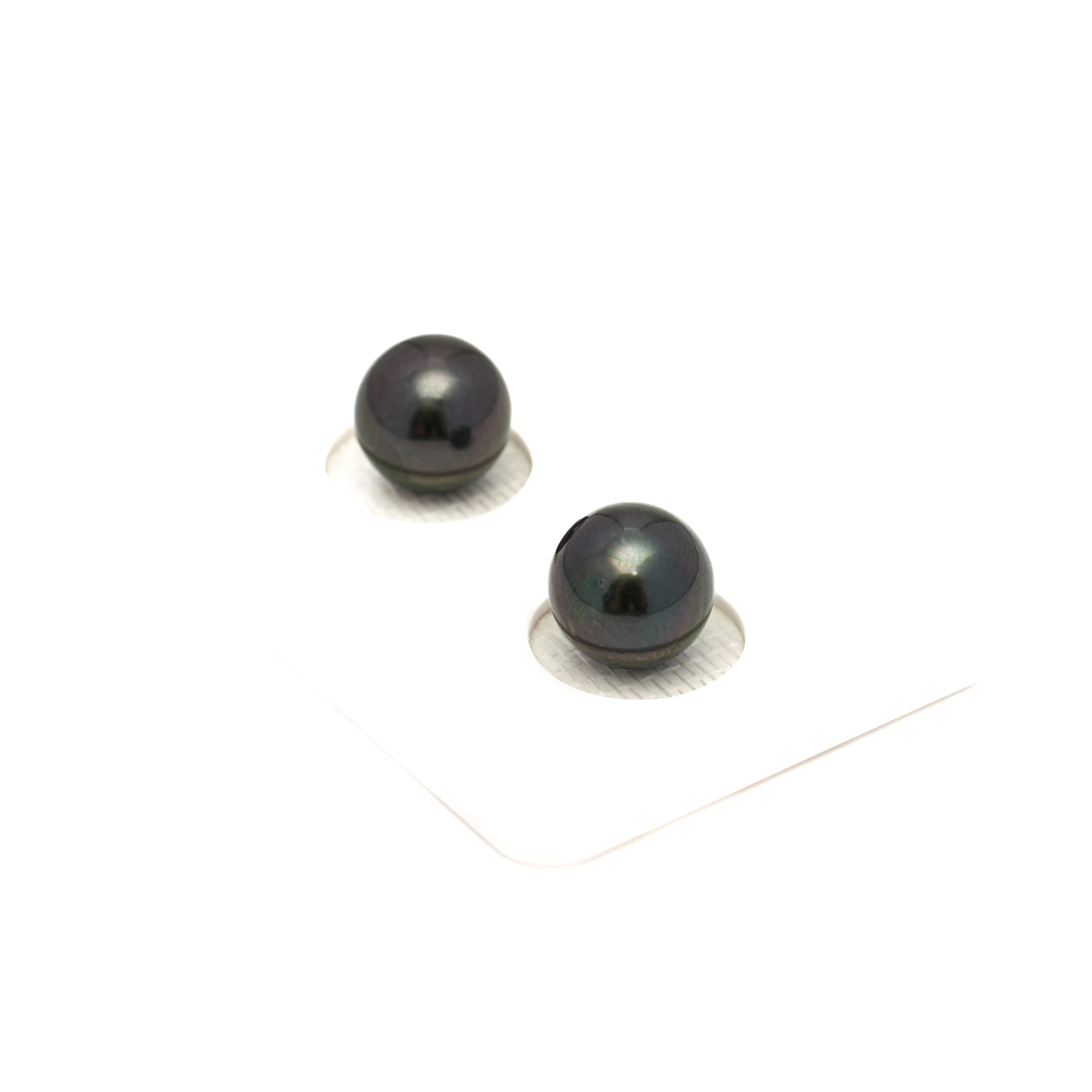 2pcs Dark 9.4-9.5mm - RSR AAA/AA Quality Tahitian Pearl Pair ER1746 OR13