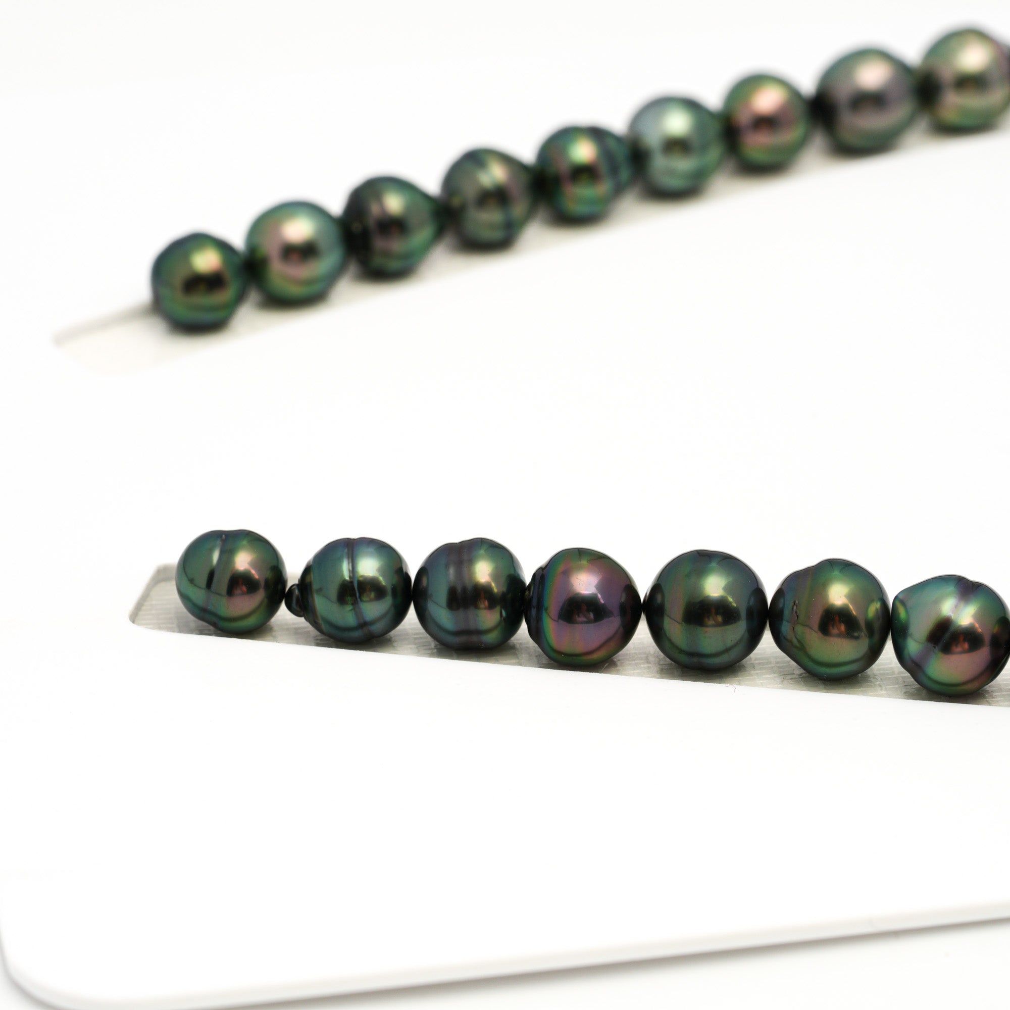 41pcs Peacock 8-11mm - CL/SB AAA Quality Tahitian Pearl Necklace NL1718 TH5