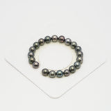 20pcs Gray 8-9mm - SR AAA/AA Quality Tahitian Pearl Bracelet BR2115