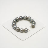 13pcs Silver Gray 11-13mm - SB AAA/AA Quality Tahitian Pearl Bracelet BR2167 THMIX2