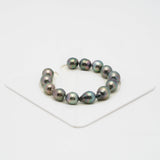 13pcs "Top Luster" Peacock 10-11mm - SB AAA Quality Tahitian Pearl Bracelet BR2024 OR7