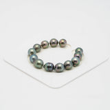 13pcs "Top Luster" Peacock 10-11mm - SB AAA Quality Tahitian Pearl Bracelet BR2024 OR7