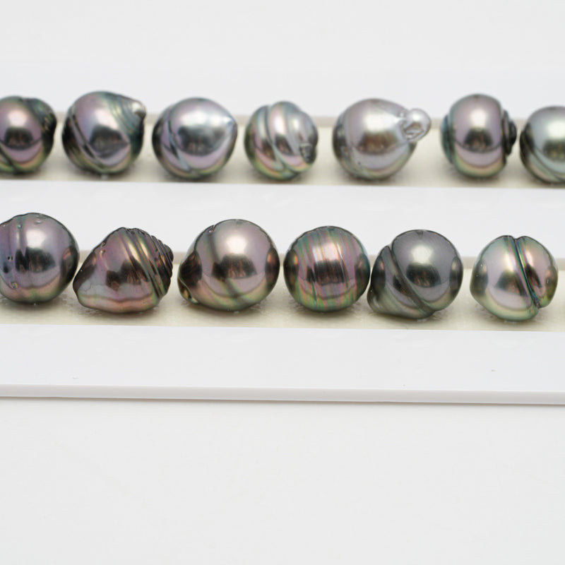 43pcs Multicolor 9mm - CL AAA/AA Quality Tahitian Pearl Necklace NL1419 OR7