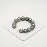 13pcs Silver Gray 11-13mm - SB AAA/AA Quality Tahitian Pearl Bracelet BR2167 THMIX2