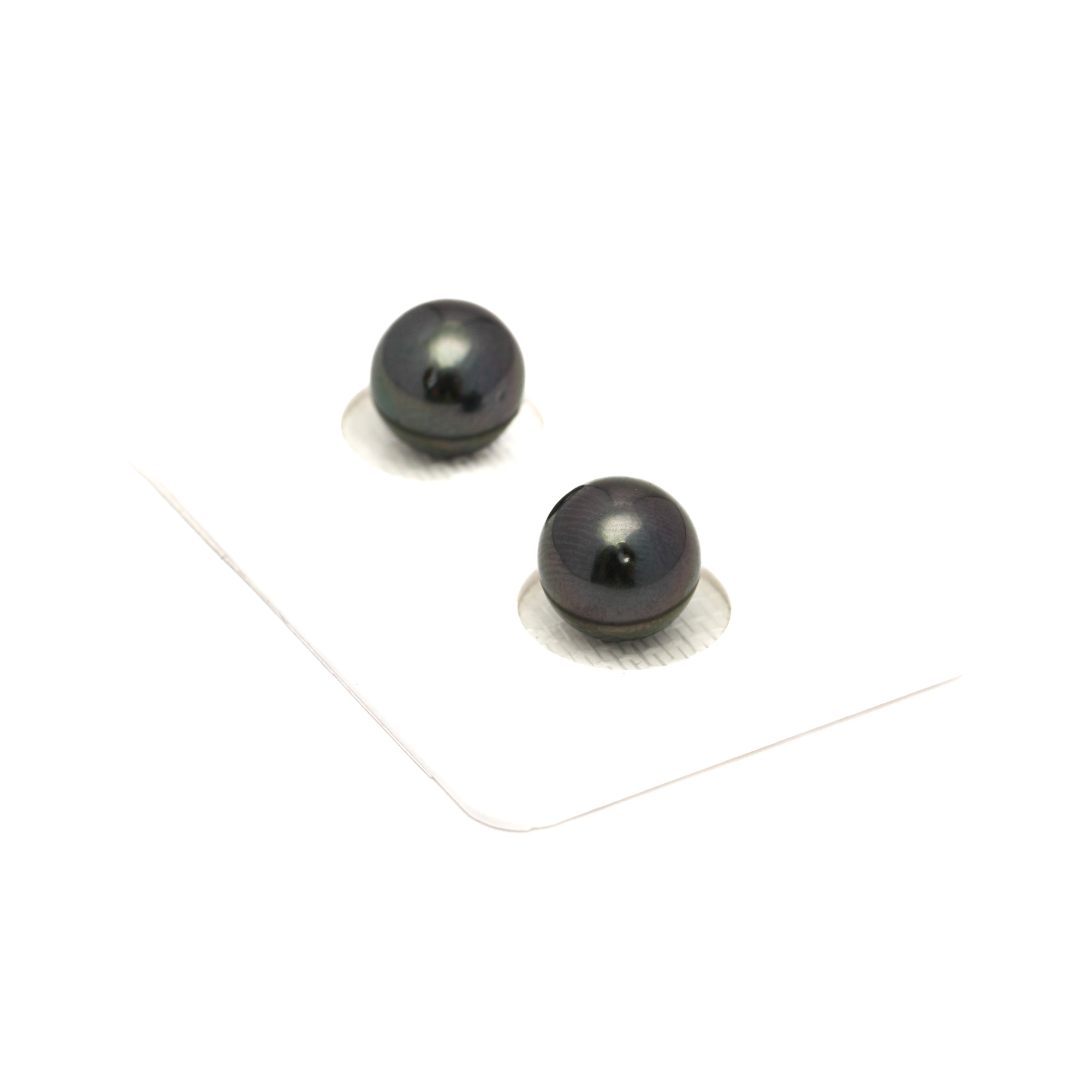 2pcs Dark 9.4-9.5mm - RSR AAA/AA Quality Tahitian Pearl Pair ER1746 OR13