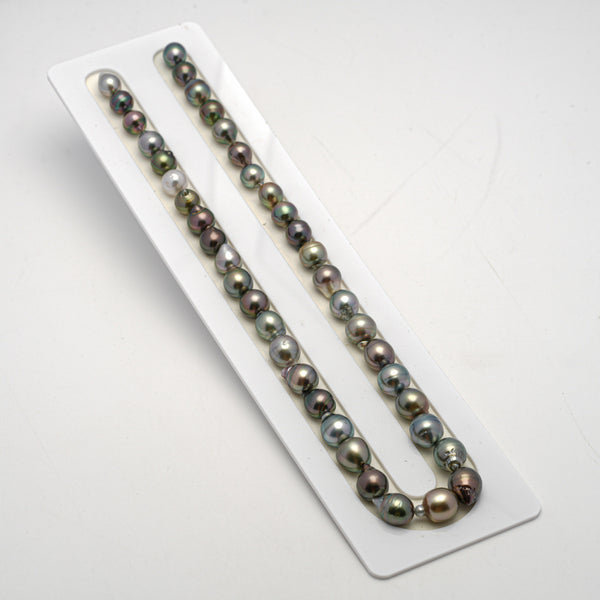 41pcs "High Luster" Multicolor 8-10mm - CL/SB AAA/AA Quality Tahitian Pearl Necklace NL1500 THMIX2.6