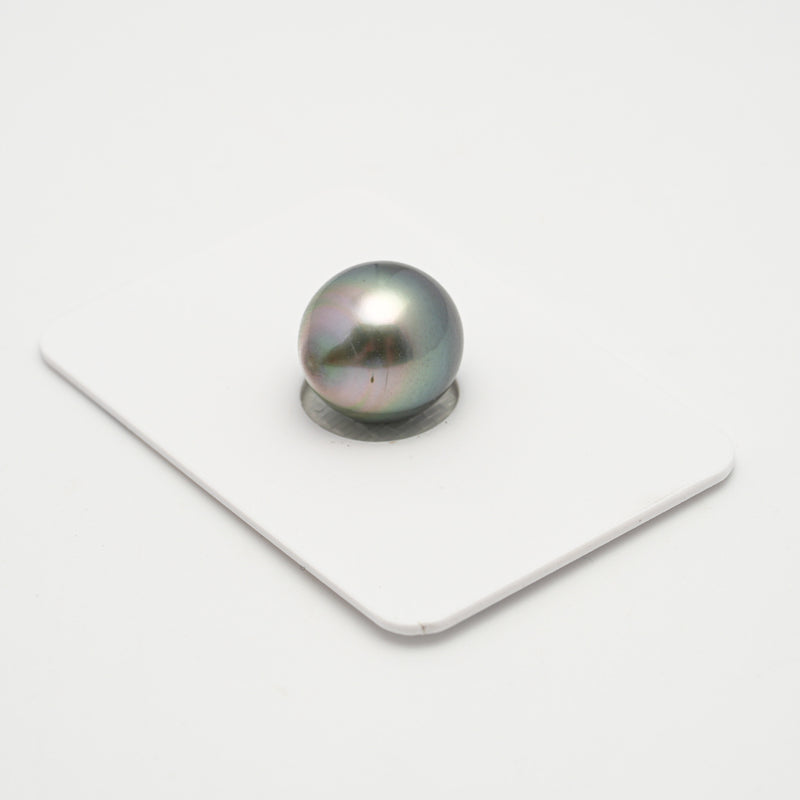 1pcs "High Luster" Light Green 12.4mm - SB AAA Quality Tahitian Pearl Single LP1998 MI1