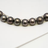 48pcs Brown 8-10mm - SR AA/A Quality Tahitian Pearl Drilled Necklace NL1581 CMP4