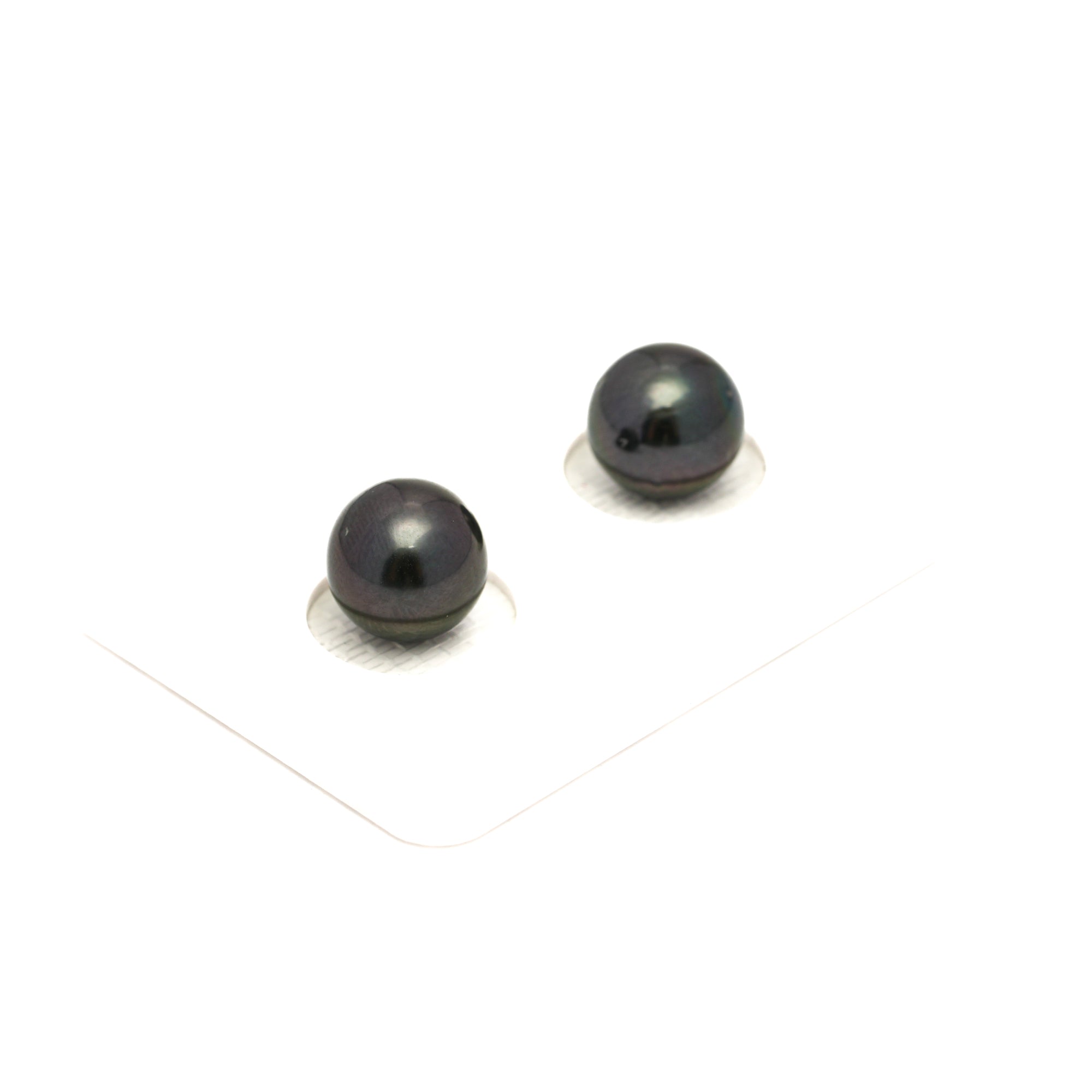 2pcs Dark 9.4-9.5mm - RSR AAA/AA Quality Tahitian Pearl Pair ER1746 OR13