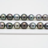 39pcs Multicolor 10mm - SB AAA/AA Quality Tahitian Pearl Necklace NL1405 OR7