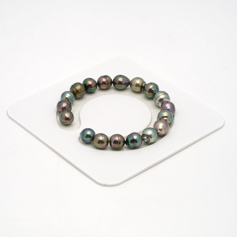 18pcs "Top Luster" Multicolor 8-10mm - CL/SB AAA/AA Quality Tahitian Pearl Bracelet BR2130 THMIX1