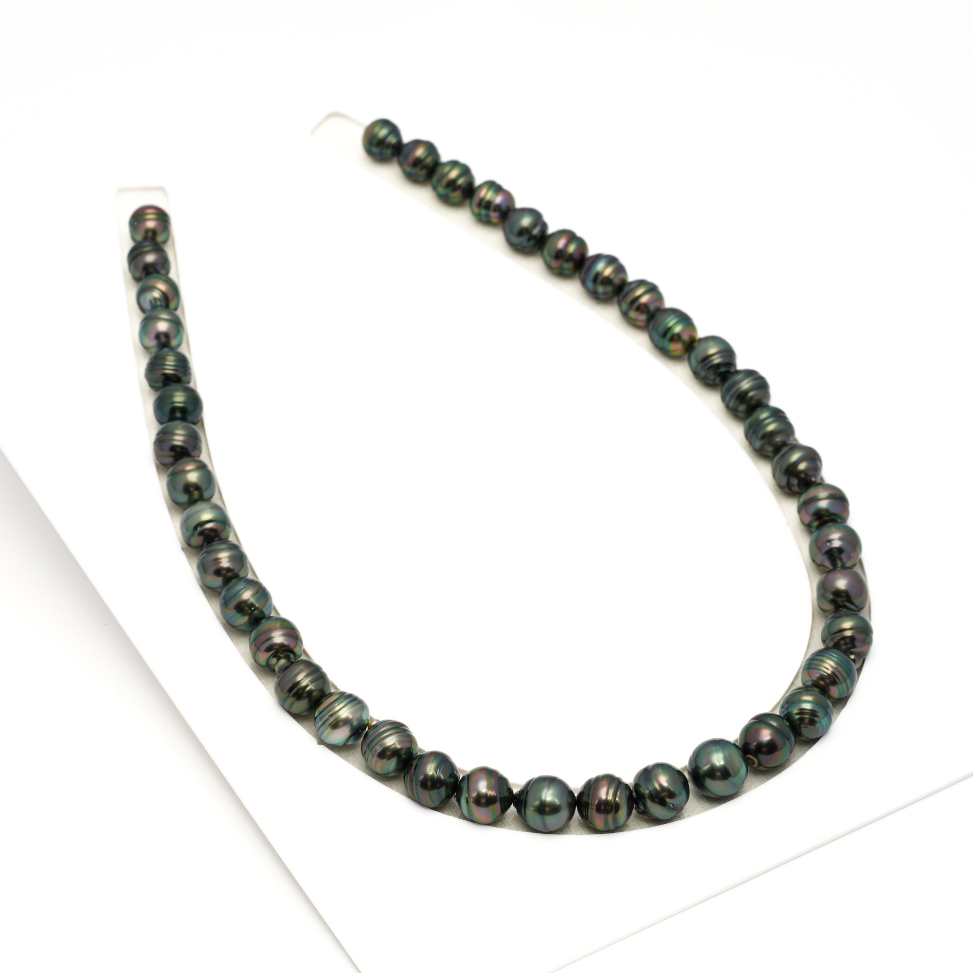 41pcs Peacock 8-11mm - CL AAA Quality Tahitian Pearl Necklace NL1723 TH5