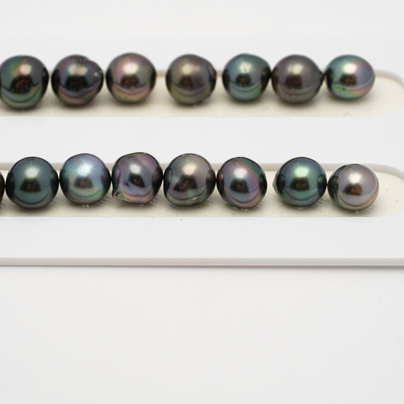 42pcs Multicolor 8-10mm - SB AAA/AA Quality Tahitian Pearl Necklace NL1513 THMIX2.6