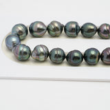 43pcs Multicolor 9mm - CL AAA/AA Quality Tahitian Pearl Necklace NL1419 OR7