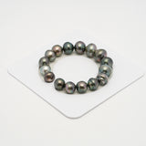 16pcs Multicolor 9-12mm - BT AAA/AA Quality Tahitian Pearl Bracelet BR2230 THMIX2.6