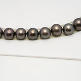 48pcs Brown 8-10mm - SR AA/A Quality Tahitian Pearl Drilled Necklace NL1581 CMP4